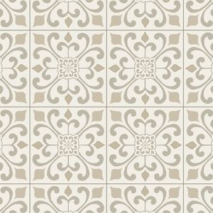 Progressions | G7446Amador Medallion Vinyl Sheet - Creme