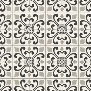 Progressions | G7445Amador Medallion Vinyl Sheet - Heirloom Gray
