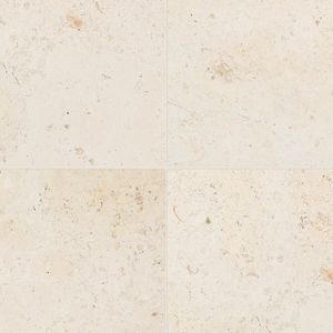 Crema Luna Limestone Tile Honed 18" x 18" x 3/8" Stone Aris Edge