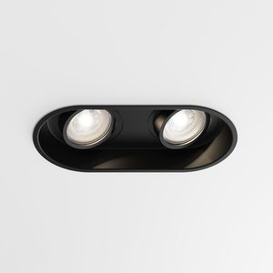 Minima Round Twin Adjustable Matt Black