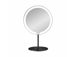 MODO - Countertop round shaving mirror with integrated lighting _ blomus