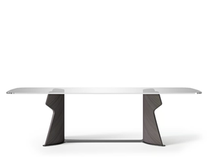 SHAPE - Rectangular glass dining table _ carpanelli