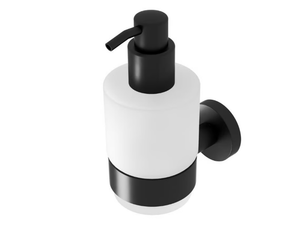 NEMOX BLACK - Wall-mounted glass Bathroom soap dispenser _ coram