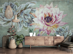 SPRING - Washable wallpaper with floral pattern _ creativespace