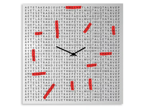 CROSSWORD - Wall-mounted plate clock _ designobject.it