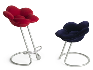 SOSHUN - Cantilever velvet stool _ edra