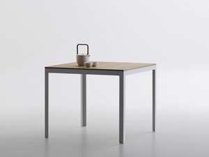 TYPE - Aluminium table with wooden top _ isOnAir