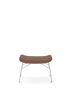 S/wood slatted ash/leather seat 
