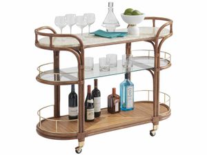 Toscana Rattan Mobile Bar Cart