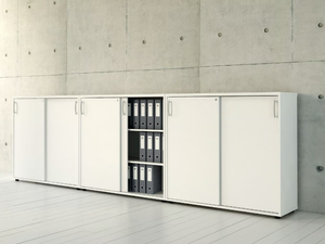 STANDARD - Low office storage unit with sliding doors _ mdd