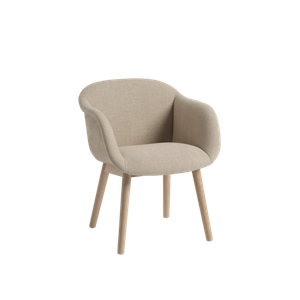 Fiber Soft Armchair Wood Base