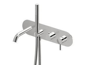 BLINK 70871E - Wall-mounted bathtub set with hand shower and diverter _ newform