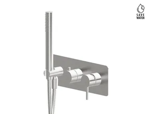 X-STEEL 316 - Recessed shower set with hand shower and diverter in stainless steel _ newform