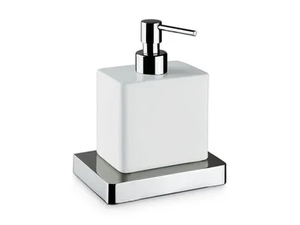 SQUARED ACCESSORIES 62960 / 62961 - Ceramic bathroom freestanding soap dispenser _ newform