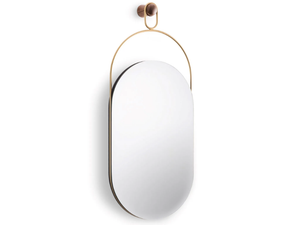 ESLABON - Oval metal and wooden mirror _ nomon