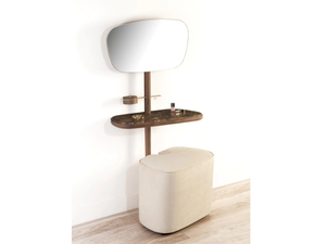 MOMENTS - Dark Emperador marble and wood dressing table _ nomon