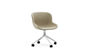 Hyg Chair Swivel 4W full upholstery aluminum Main Line Flax