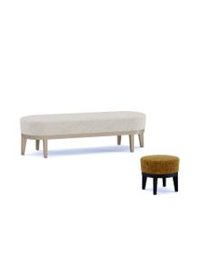 Venice Bench & Venice Pouf