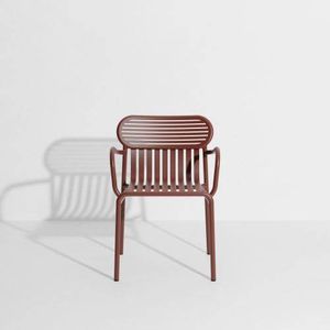 Week-end Week-End Garden Chair with armrests - Red brown Studio Brichet-Ziegler