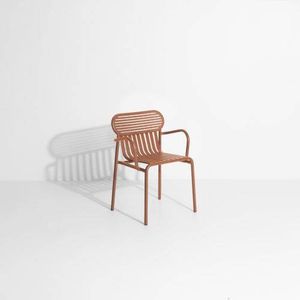 Week-end Week-End Garden Chair with armrests - Terracotta Studio Brichet-Ziegler