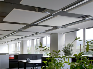 Ecophon Solo™ Square - Glass wool acoustic ceiling clouds _ saint-gobain