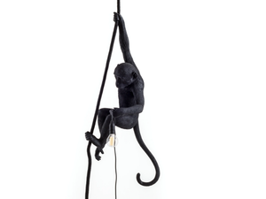 THE MONKEY LAMP BLACK CEILING - LED resin pendant lamp _ seletti