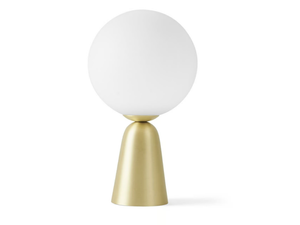 LUNAR - Table lamp in brushed brass and opal glass _ sforzin