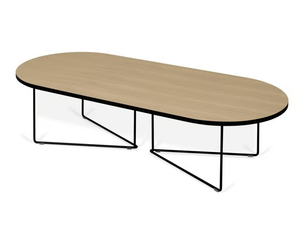 OVAL - Low oval wooden coffee table _ temahome