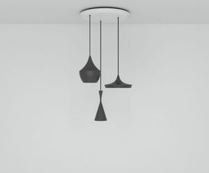 Beat LED Black Trio Round Pendant System