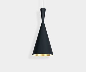 Beat LED Tall Pendant Black