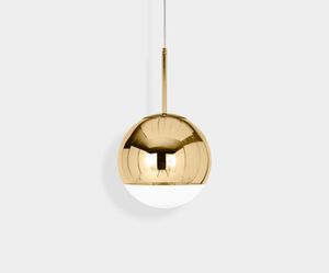 Mirror Ball LED Pendant Gold 25cm