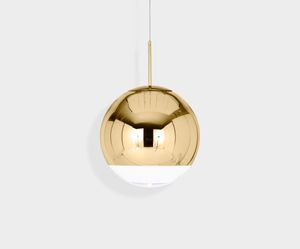 Mirror Ball LED Pendant Gold 40cm