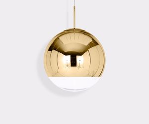 Mirror Ball LED Pendant Gold 50cm
