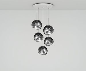 Melt Mini LED Chrome Round Pendant System