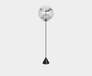 Mirror Ball Cone Slim Floor Silver LED