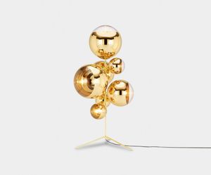 Mirror Ball Stand Chandelier Gold