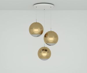 Mirror Ball LED Gold 40cm Round Pendant System