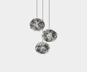 Puff Pendant System Round Trio Stainless Steel LED