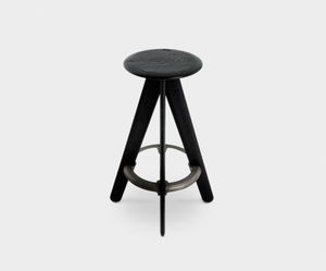 Slab Bar Stool Black