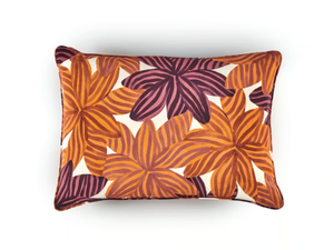 BEE FLOWER - Rectangular silk cushion with floral pattern _ Élitis