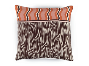 MELBA - Animalier square silk cushion _ Élitis