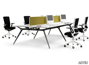 ARKITEK - Multiple office desk with sound absorbing screens _ ACTIU