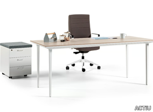 LONGO - Rectangular aluminium writing desk _ ACTIU