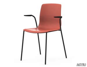 NOOM 50 - Stackable upholstered chair with armrests _ ACTIU