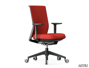 STAY - Swivel height-adjustable aluminium office chair with 4-Spoke base _ ACTIU