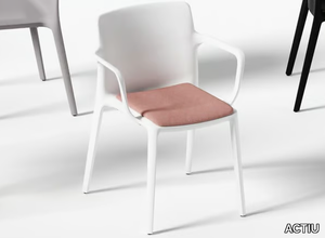 FLUIT - Stackable polypropylene garden chair with armrests _ ACTIU