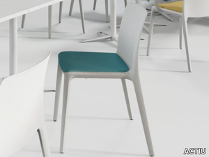 FLUIT - Stackable polypropylene garden chair with integrated cushion _ ACTIU