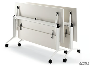 TRAMA - Office desk with flip-top with casters _ ACTIU