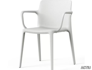 FLUIT - Stackable polypropylene garden chair with armrests _ ACTIU