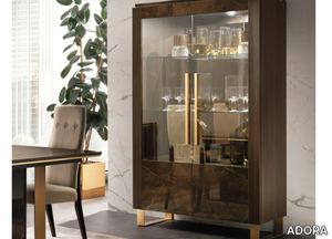 ESSENZA - Wood and glass display cabinet _ ADORA